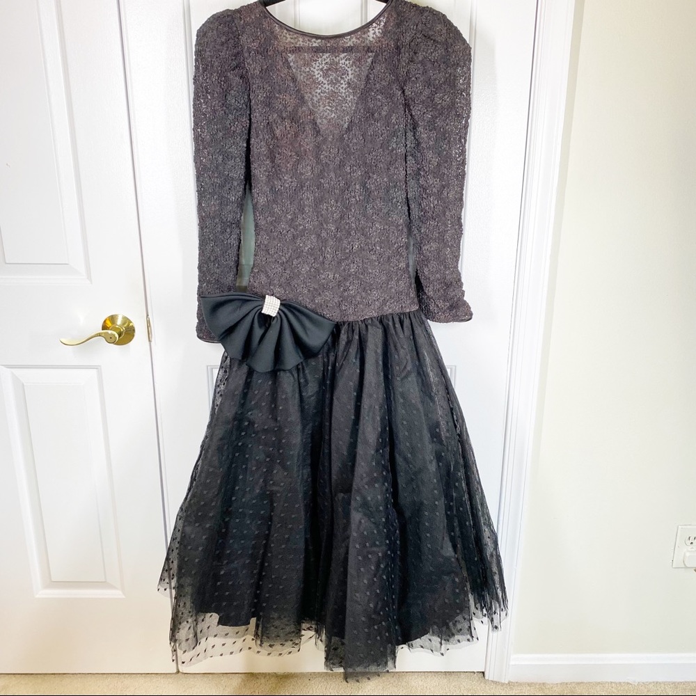 Vintage L. Magnin 1980s Tulle Skirt Dress